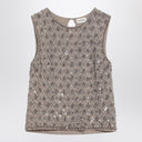 P.A.R.O.S.H. Graues Tanktop mit Pailletten