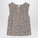 P.A.R.O.S.H. Graues Tanktop mit Pailletten