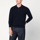 Drumohr Navy Blue Lambswool Polo