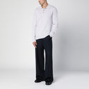 Jumper de polo de lana de color platino de platino