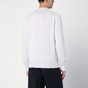 Jumper de polo de lana de color platino de platino