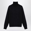 P.A.R.O.S.H. Grey Cashmere And Silk Blend Turtleneck Sweater