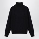 P.A.R.O.S.H. Grey Cashmere And Silk Blend Turtleneck Sweater
