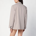 Des Phemmes Beige Single Breasted Jacket With Crystals