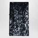 P.A.R.O.S.Gonna midi grigio scuro con micro paillettes