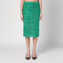 P.A.R.O.S.H. Green Sequined Midi Skirt