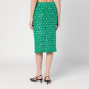 P.A.R.O.S.H. Green Sequined Midi Skirt