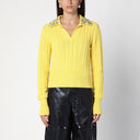 DES PHEMMES Trièce du câble jaune avec des cristaux