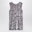 P.A.R.O.S.H. Gray MÉlange mini robe avec micro sequins