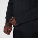 Suéter de cuello de la tripulación anthracita de Drumhr en cachemira