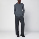 Suéter de cuello de la tripulación gris de Drumhr en cachemir