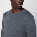 Suéter de cuello de la tripulación gris de Drumhr en cachemir