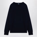 Suéter de cuello de la tripulación de cachemira azul de ritmohr