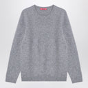 Suéter de lana de vírgenes grises grises