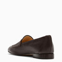 Doucal's Brown Leather Double Buckle Loafer