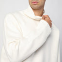 Studio Nicholson Ivory Turtleneck Sweater In Wool