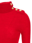 Balmain Mohair Button Sweater