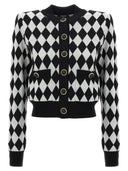 Cardigan a forma di diamante balmain