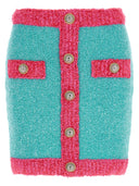 Balmain 'Leone' Button Two Tone Skirt