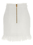 Balmain Button Tweed Skirt