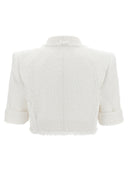 Chaqueta de cultivo de tweed de Balmain