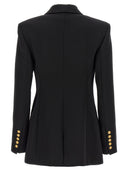 Balmain Double Breasted Blazer mit Logoknöpfen