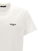 Camiseta de logotipo de Balmain Flocked