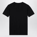 Balmain Black Cotton Crew Neck T Shirt With Logo