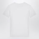 Balmain White Cotton Crew Neck T Shirt With Logo