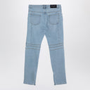 Balmain Light Blue Denim Biker Jeans
