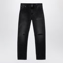 Balmain Black Denim Jeans With Wear