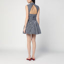 白色和海军蓝色的Patou Mini条纹连衣裙