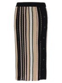 Gonna all'uncinetto a strisce Missoni