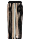 Gonna all'uncinetto a strisce Missoni