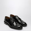 Doucal's Low Black Leather Lace Up