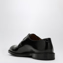Doucal's Low Black Leather Lace Up