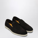 Doucal 's Mocassin en cuir en daim marron