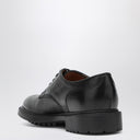 Doucal's Black Leather Derby Shoes