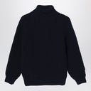 Douuod Blue Wool Turtleneck Sweater