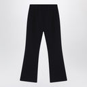 Douuod Black Trousers With Logo Patch