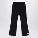 Douuod Black Trousers With Logo Patch