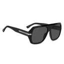 Dsquared2 Lunettes de soleil D2 0160/S 807/Ir Noir Argent/Gris Fumé Homme's
