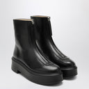 The Row Zipped Boot I Black Leather Boot