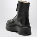 The Row Zipped Boot I Black Leather Boot