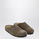 The Row Light Brown Suede Mule Hugo