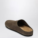 The Row Light Brown Suede Mule Hugo