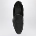 The Row Black Leather Awar Loafer