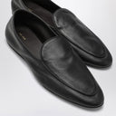 The Row Black Leather Awar Loafer