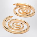 Panconesi Spiral Serpent Hoops Gold Earrings