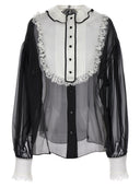 Dolce & Gabbana Contrast Plastron Shirt